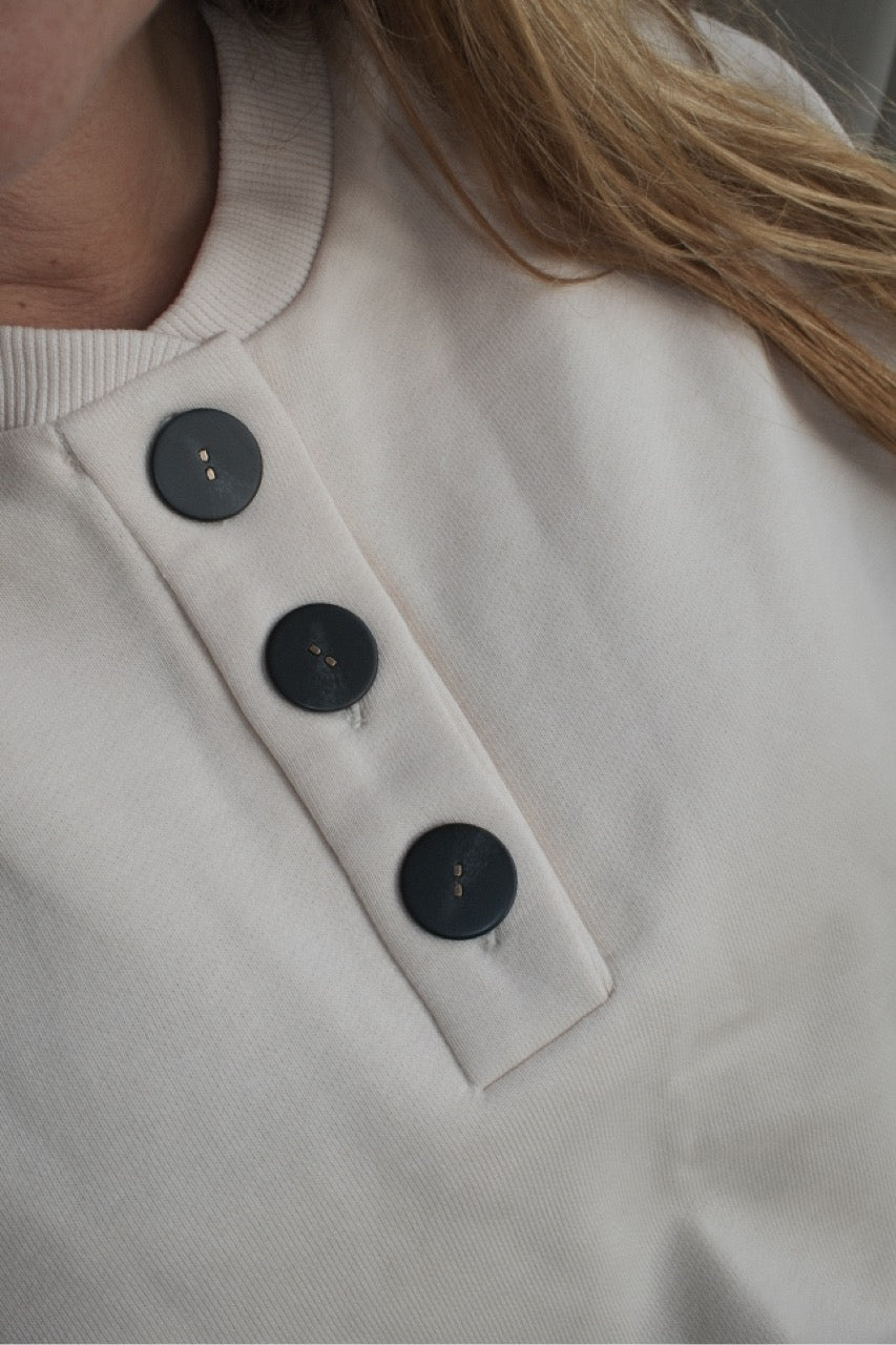 1.8  Long Button-Down Shirt Redesigned By Mazal Hasson (Beige)