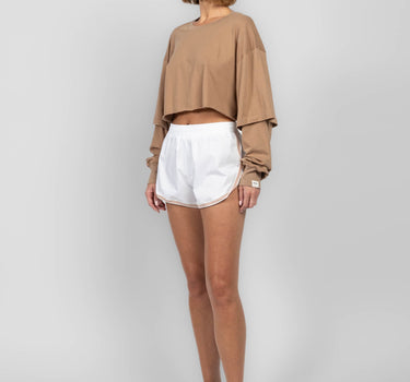 1.38 Easy Breeze Double Sleeve Crooped Shirt