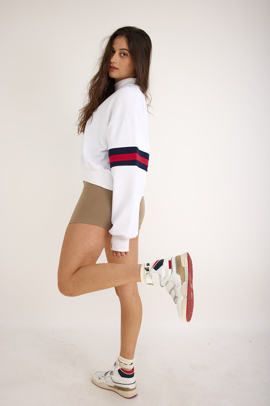 1.26 Retro Sport Crew Sweatshirt (White)