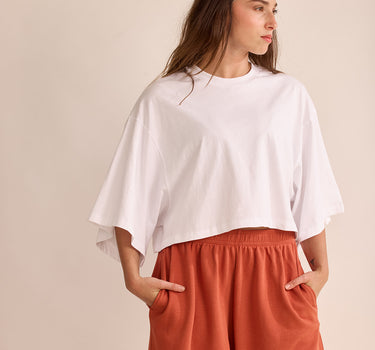1.2 Real Oversized Cropped T-Shirt (White)