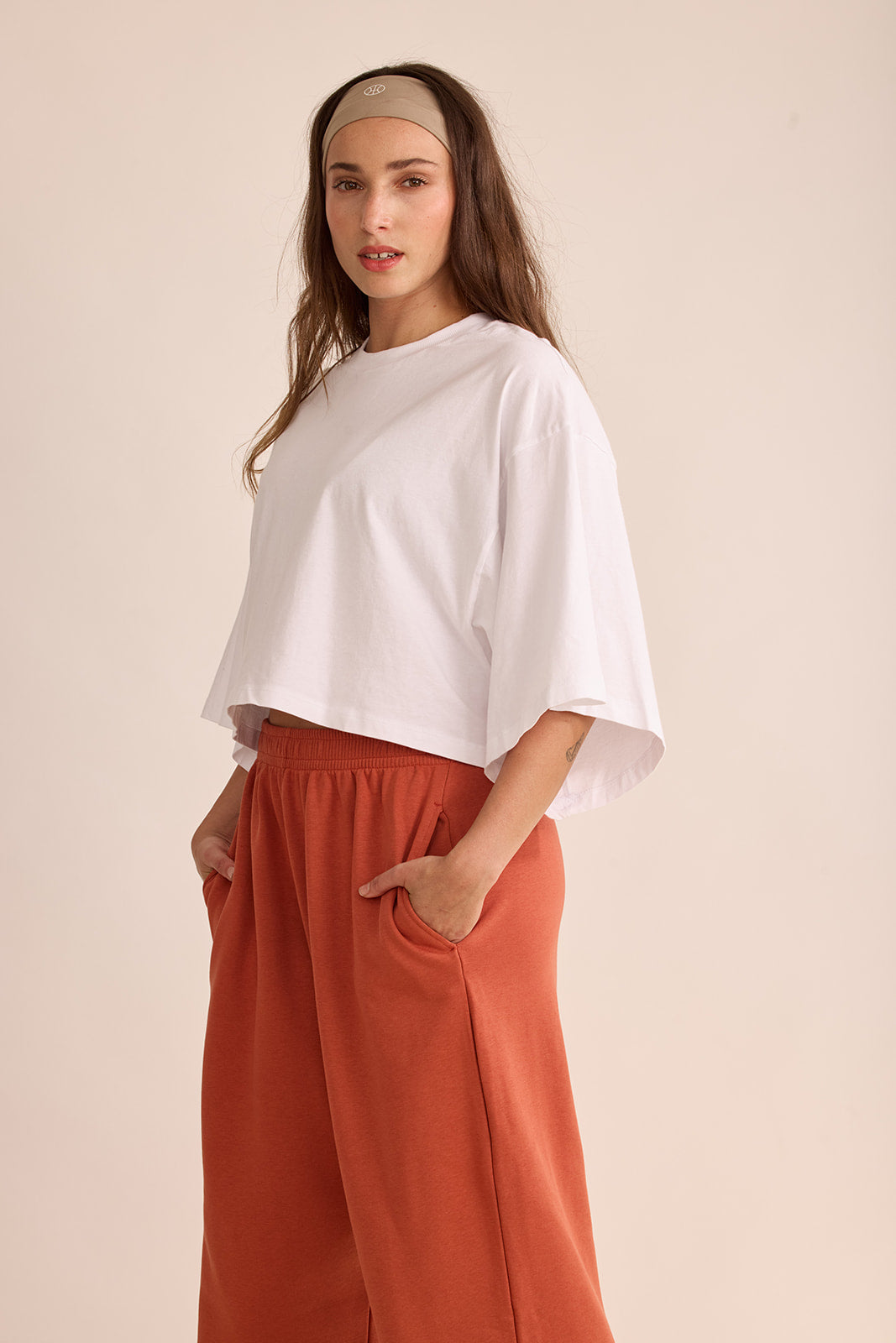 1.2 Real Oversized Cropped T-Shirt (White)