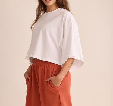 1.2 Real Oversized Cropped T-Shirt (White)